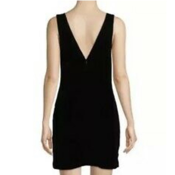 Fame & Partners x Free People The Ennis 0 / XS Black Velvet V-Neck Mini Dress - Picture 9 of 10